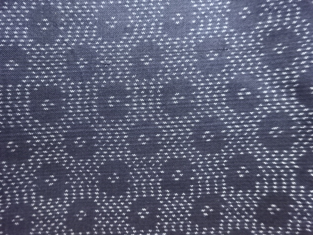 JAPANESE KIMONO / ANTIQUE KIMONO / SILK / DORO OSHIMA TSUMUGI / WOVEN ABSTRACT PATTERN